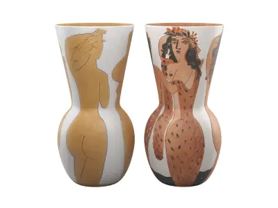 Picasso Decorative Vases  3D model