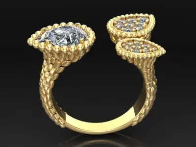 pear ring 3D print model