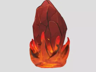 Ruby Gem on Fire 3D print model