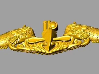 Fish Pin Logo 3D print model