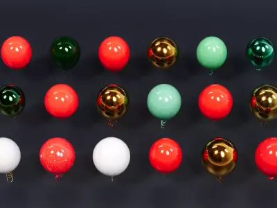 Christmas decoration balloons 3D model