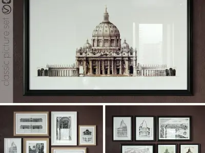 Pictures engraving 3D model