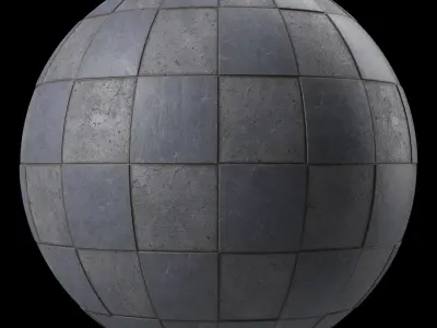 Tile Materials 32- Concrete Tiling By Gravel Sbsar Pbr Seamless Texture