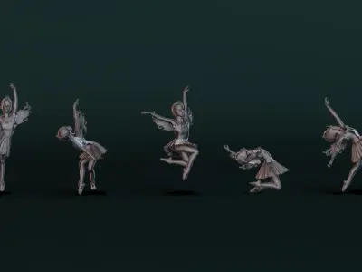 Ballerina Set01 3D model