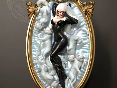 BLACK CAT BY CREATIVE GEEK MB 3D print model