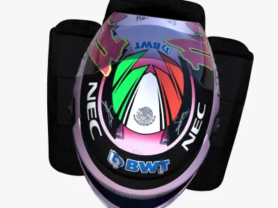 Perez helmet 2017 Low-poly 3D model