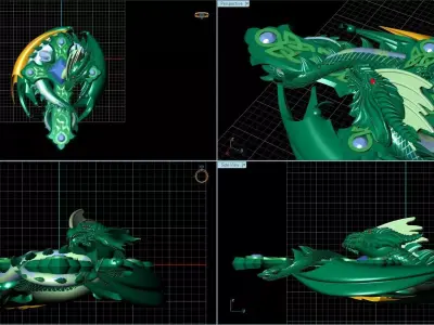 pendant Dragon Free 3D model