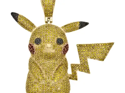 Crafted in premium sterling silver or gold 3D print model