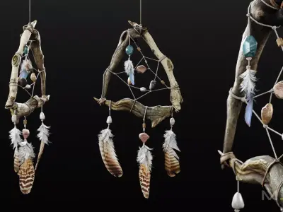 Dreamcatchers Pack Low-poly 3D model