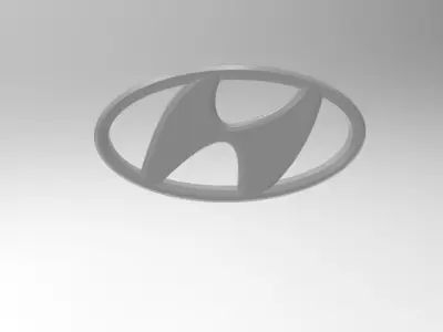 hyundai logo 3D print model