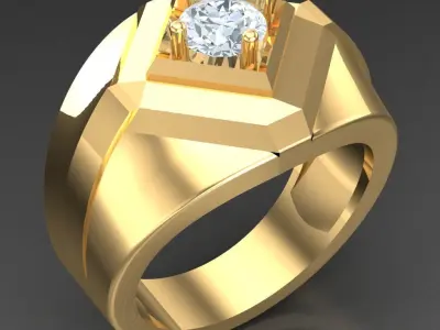 Luxury Men Rings Designs 5MR050 3D print model