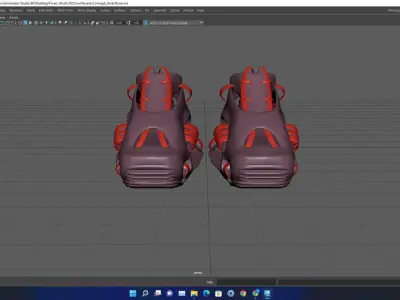 3D Concept shoe Modeling and Print ready file Low-poly 3D model