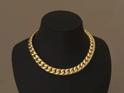 Tiffany Cuban Curb Chain Link Bracelet 10 mm Wide 3D print model