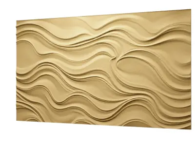 modern panel wall decor set relief stl mural CNC 184 3D model