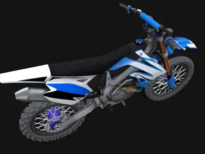 Motorcycle 5 dirt bike Low-poly 3D model