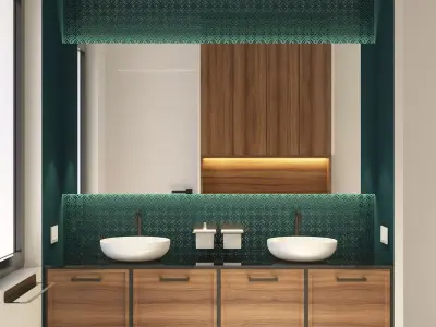 Bathroom sink and furniture 3D model