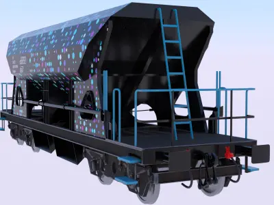 Hopper wagon PBR V 3D model