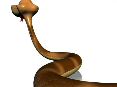 Cartoon Snake RIGGED Low-poly 3D model