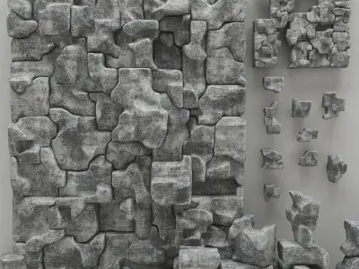 Panel Big stone splinter n1 3D model