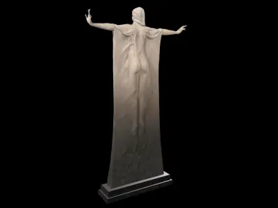 Ophelia statue of person 3D model