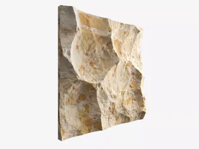 497-RockPanel piece of rock on wall 3D model