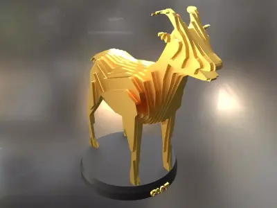 Parametric Goat Low-poly 3D model