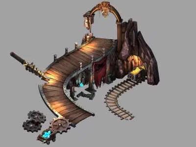 Game Mine BOSS - EntranceGame Kunlun Mountains - Altar 03 3D model