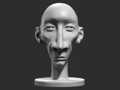 human head modern sculpture 3d print model 108 3D print model