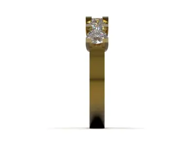 Elegant 5-Stone Diamond Ring Design jr00342 3D print model
