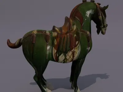 Horse Statuette D 3D model