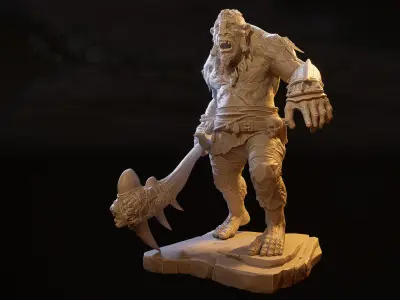 Wild troll printable 3D print model
