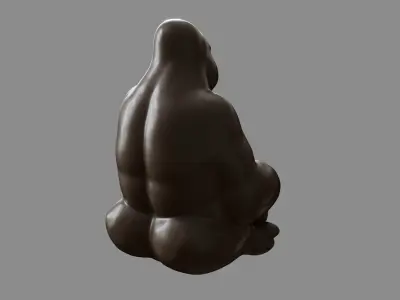 Decoration Gorilla Figurine 3D model