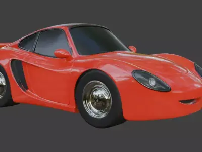 Red Sports Car for 3D Print 3D print model