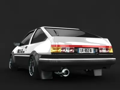 Toyota AE 86 initialD 3D model