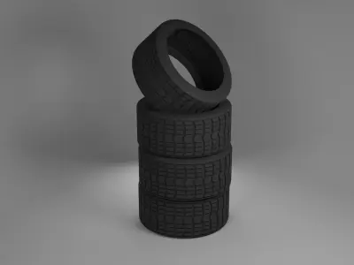Unbranded tires Low-poly 3D model