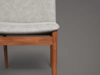 Framework Dining Chair white Low-poly 3D model