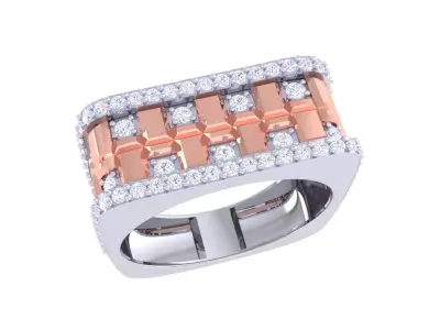 Mens gemstone diamond men Ring with details images 25 3D print model