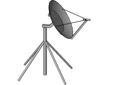 antena con base  3D model