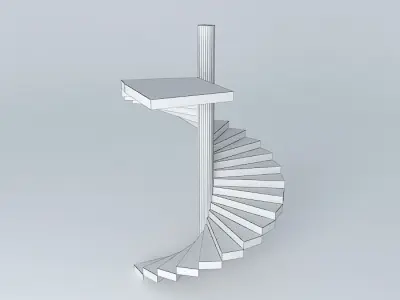 Spiral ladder 3D model