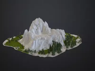  Epic Mountain Terrain High-Poly 3D Landscape 3D model