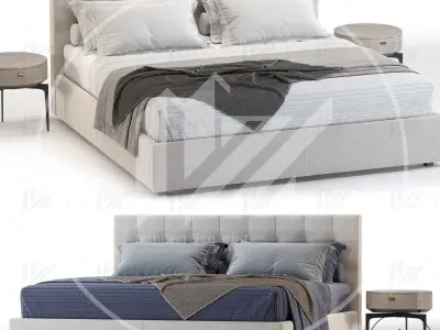 Westelm Emmett Side Storage Bed 3D model