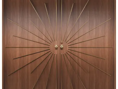 Modernist Double Entry Door 3D model