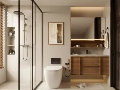 Modern Bathroom 3D Model 3D model