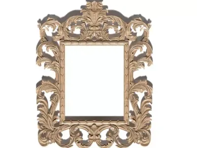 Frame-002 antique ornate frame 3D model
