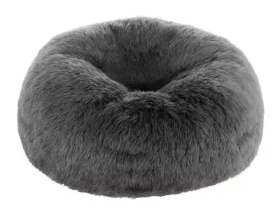 Faux Fur Bean Bag in Solid Dune 3D model
