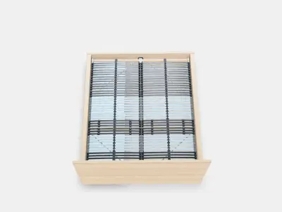 MALM Bed frame high w 2 storage boxes 23 Low-poly 3D model