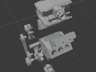 ecotec V6 engine  3D print model