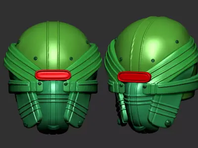 helmet high poly sculpt 3d printable  3D model 59