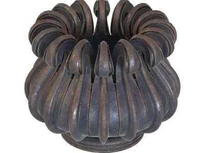 Planter wooden vase 3D model