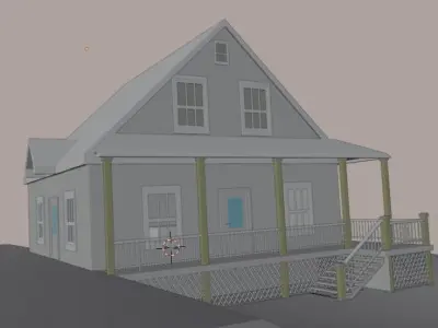 House model from Walking Dead Game Low-poly 3D model
